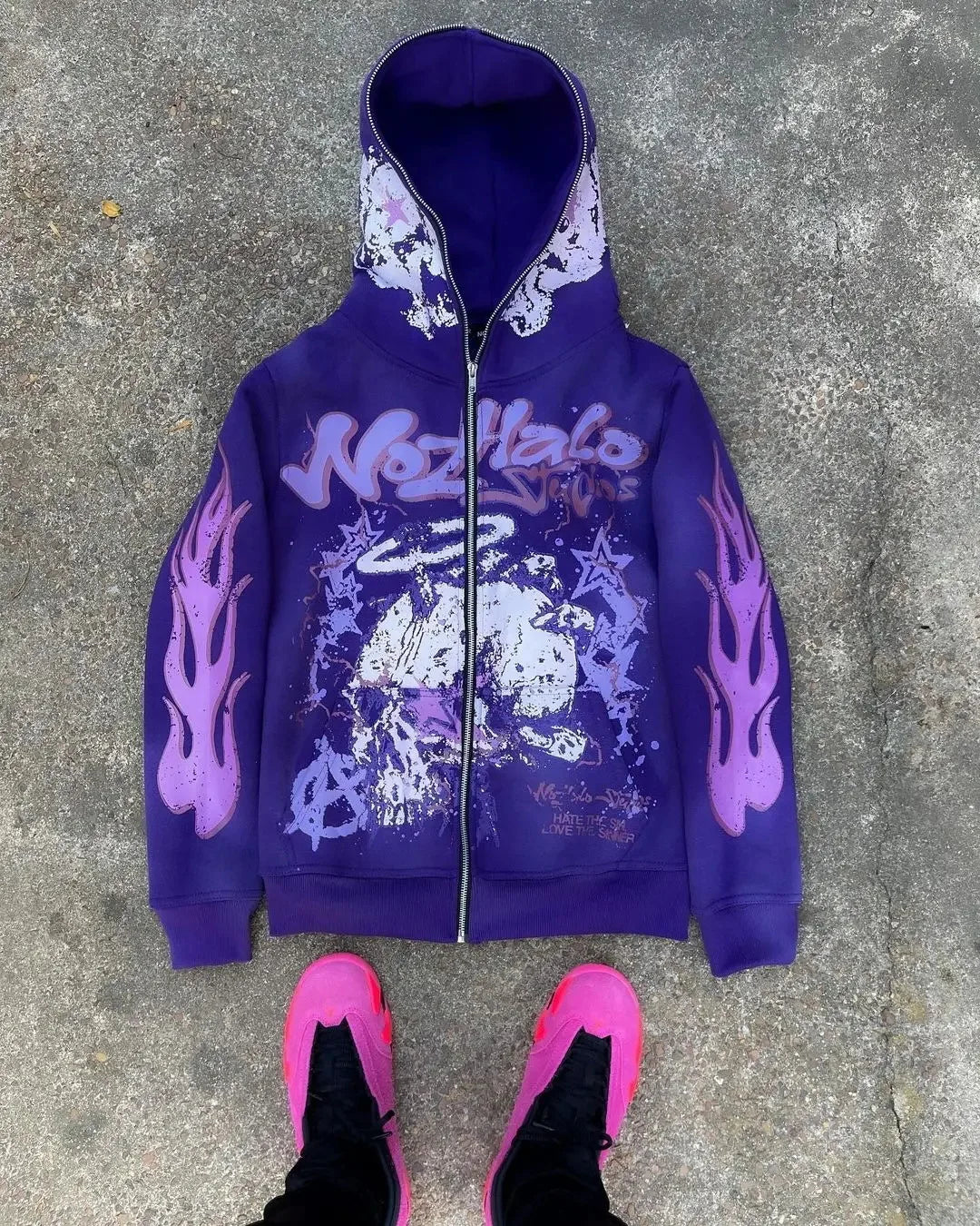 American retro street dark hip-hop high street cartoon hoodie street