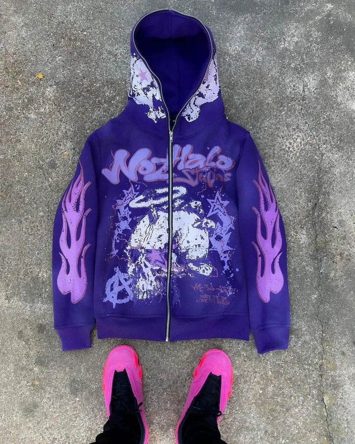 American retro street dark hip-hop high street cartoon hoodie street