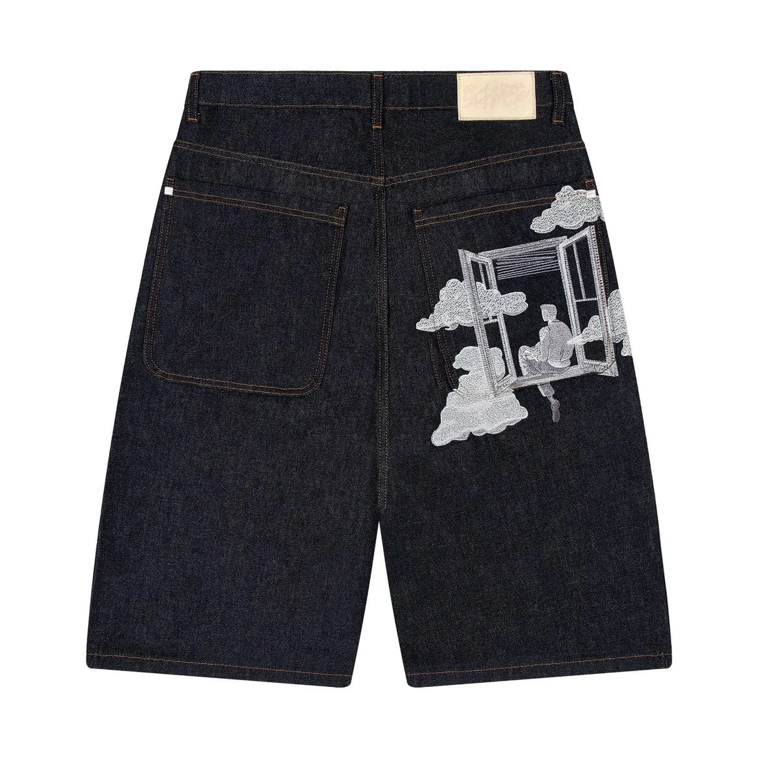 On Air Shorts Men Casual Denim Jorts Hip Hop Skateboard Streetwear