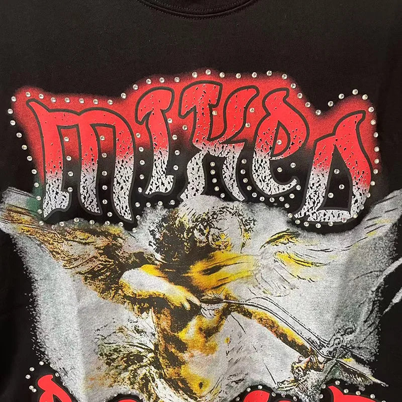 High Street Oversized Angel Baby Top Men And Women Summer Classic MIXED EMOTION