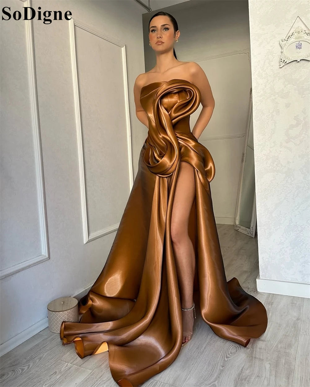 SoDigne Elegant Brown Evening Dresses