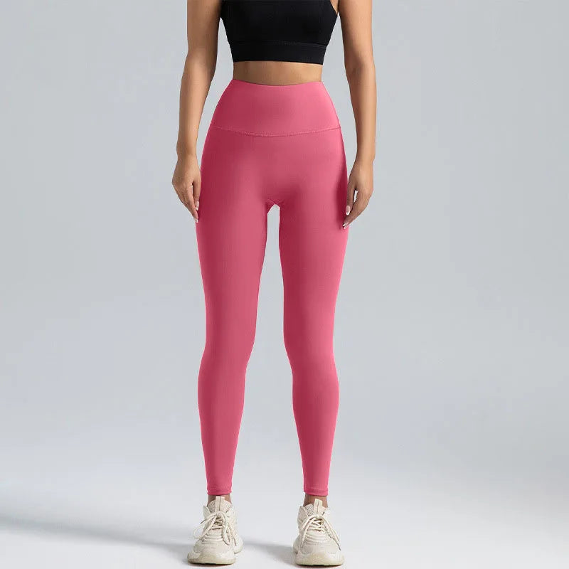 Yoga Pants with Abdominal Compression and Nude Running Leggings