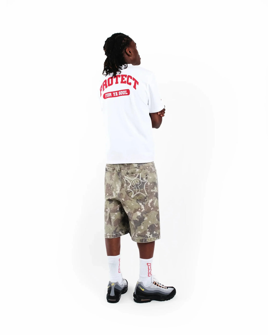 American Retro Camouflage Denim Shorts