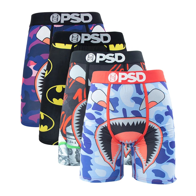 4Pcs PSD Men Underwear Boxers Breathable