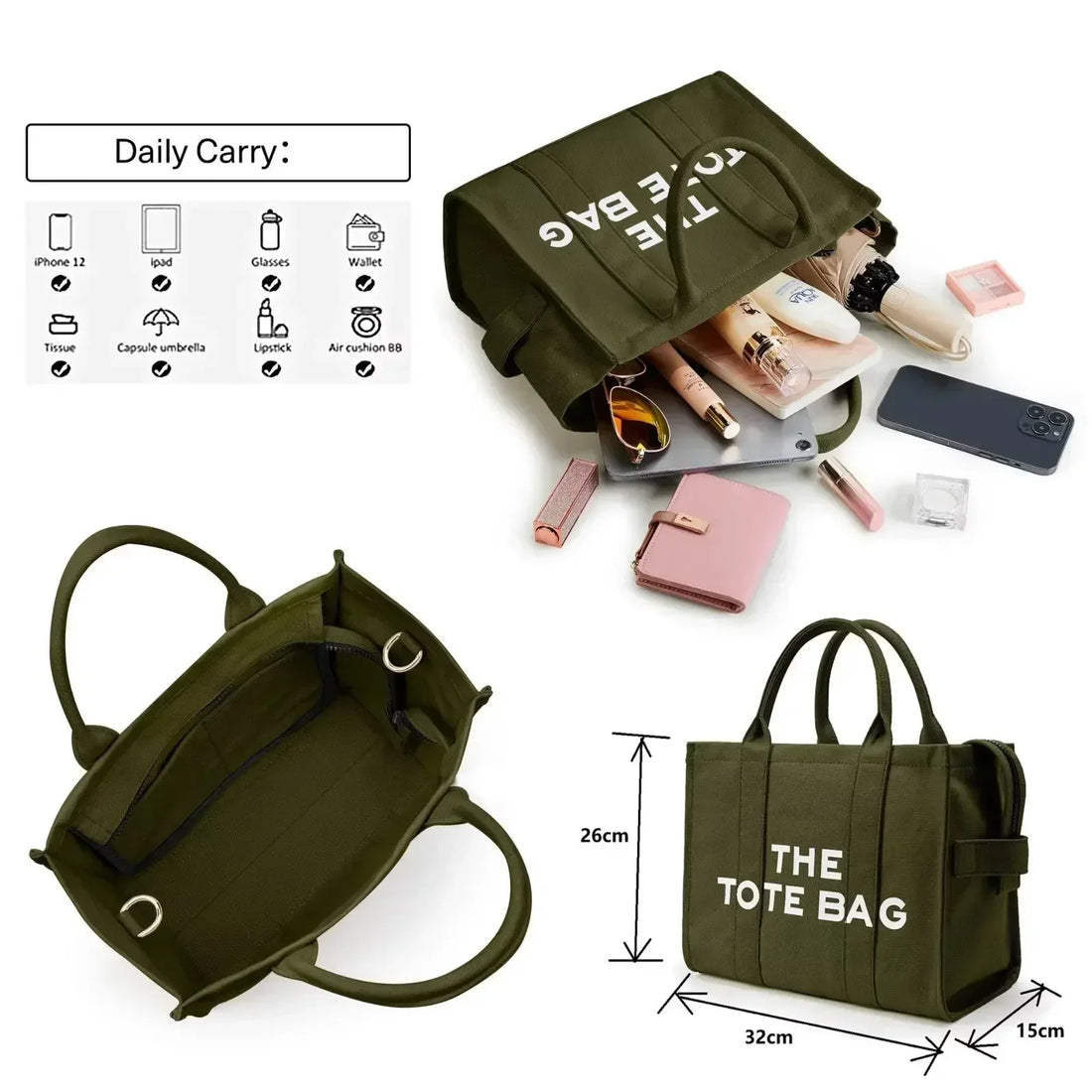 THE TOTE BAG purses and handbags Shoulder Strap Crossbody