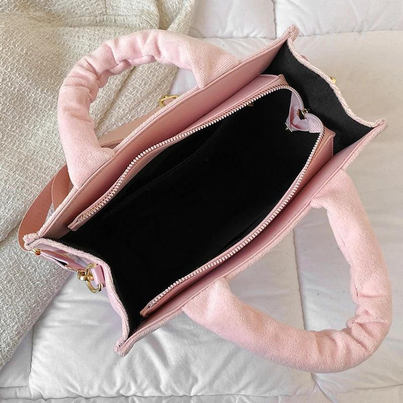 Tote Bag Handbag Female Square Stylish Soft Shoulder Bags