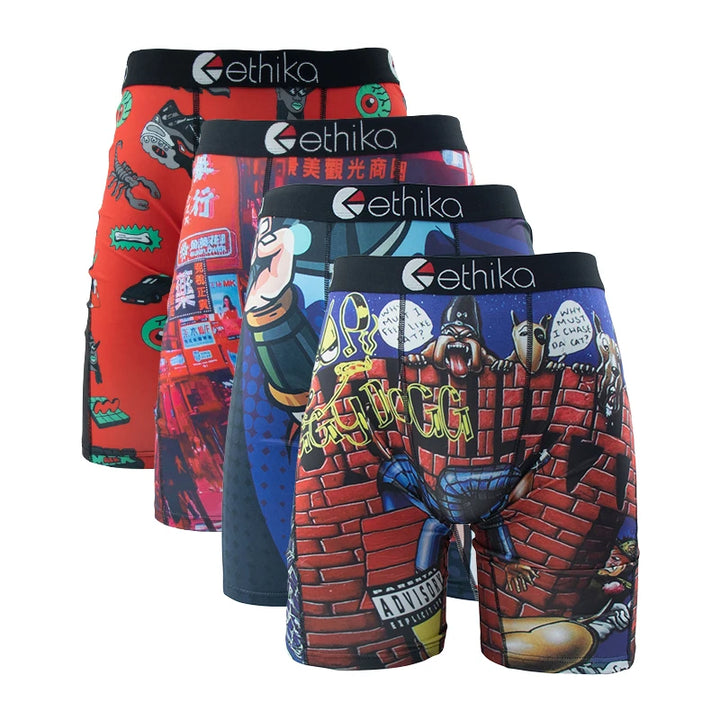 4Pcs ETHIKA Sexy Men Underwear Boxer