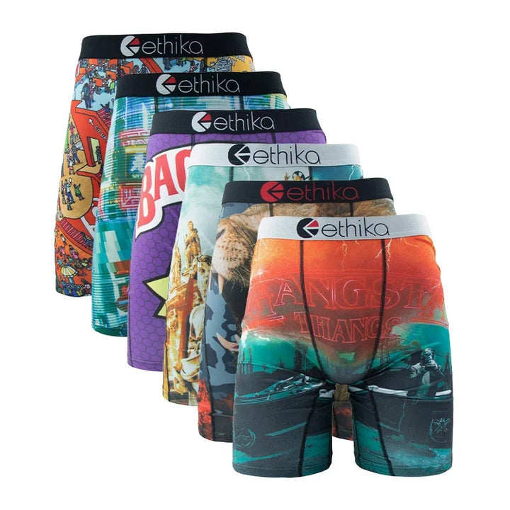 6Pcs ETHIKA Sexy Men Underwear Boxer