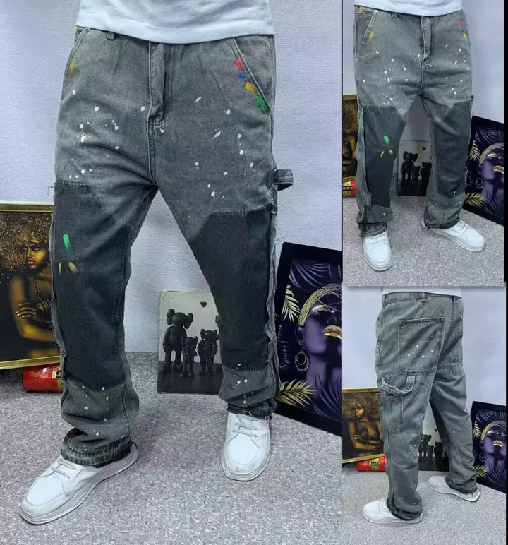 2025 Outfit Men's Jeans  Denim Pants  Hip hop