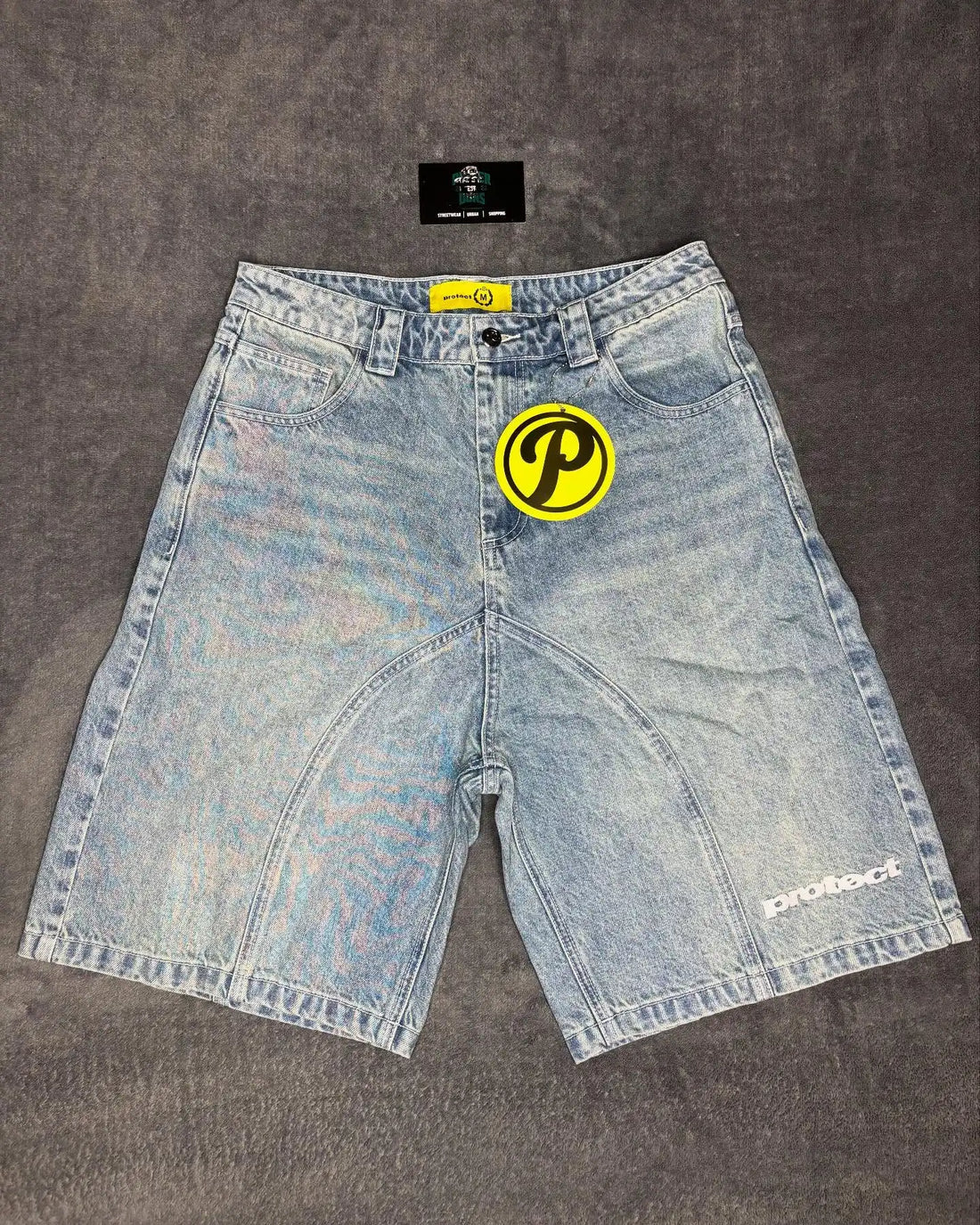 Retro Leaves Camouflage Denim Short Jeans Men Hip Hop