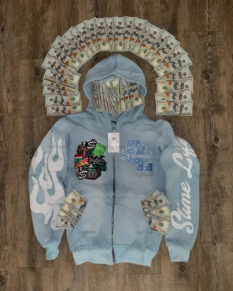 American Street Sweatshirt  Oversized Loose Hoodie