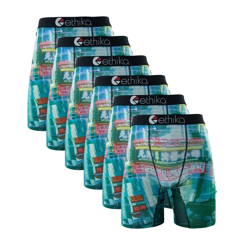 6Pcs ETHIKA Sexy Men Underwear Boxer