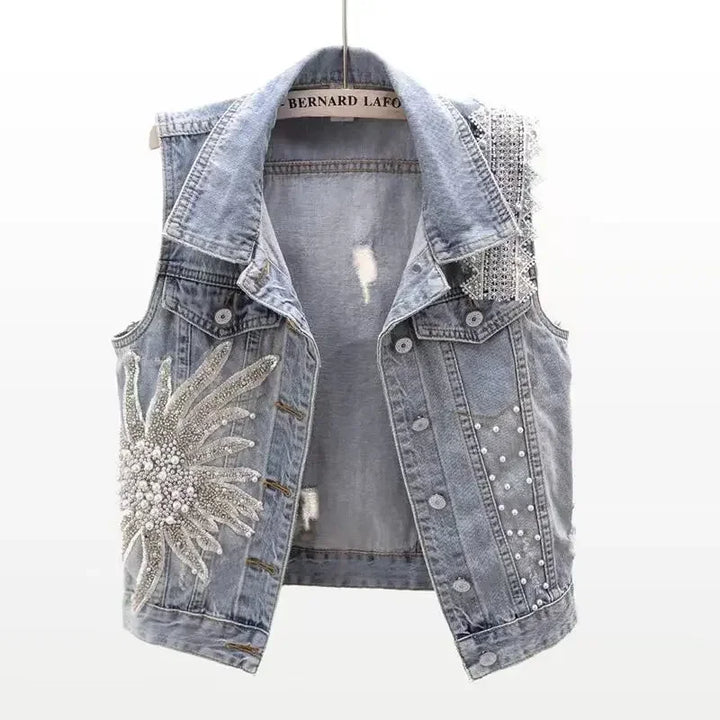 Denim Vest 2025 New spring  Sleeveless Jacket
