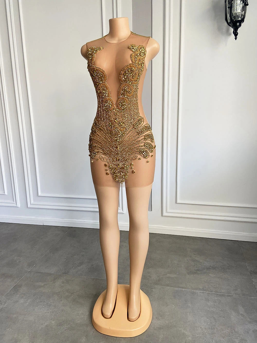 Luxury Beaded Crystals Women Cocktail Party