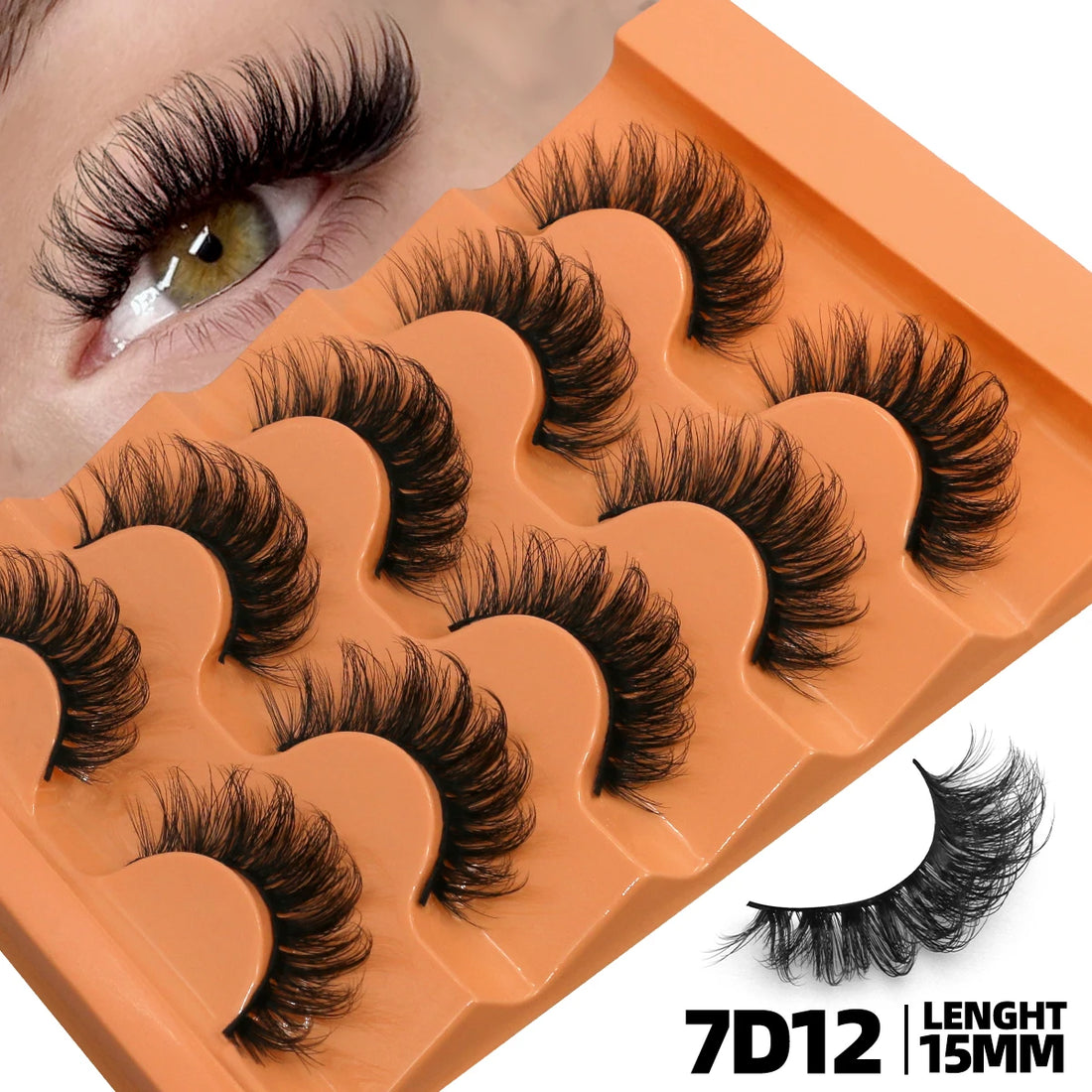 GROINNEYA Strip Lashes Extensions Thick Soft Curly Lashes Makeup