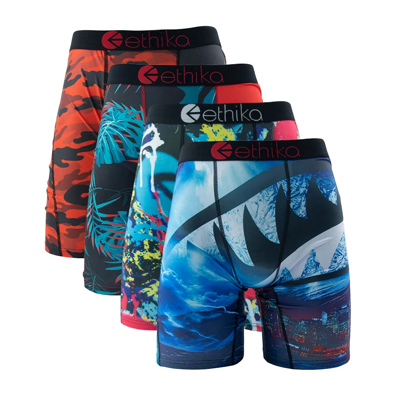 ETHIKA 4Pcs Men Underwear Boxers Breathable