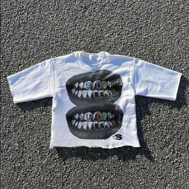 Streetwear T-Shirt Hip Hop Punk Rock Oversized Mens And Womens
