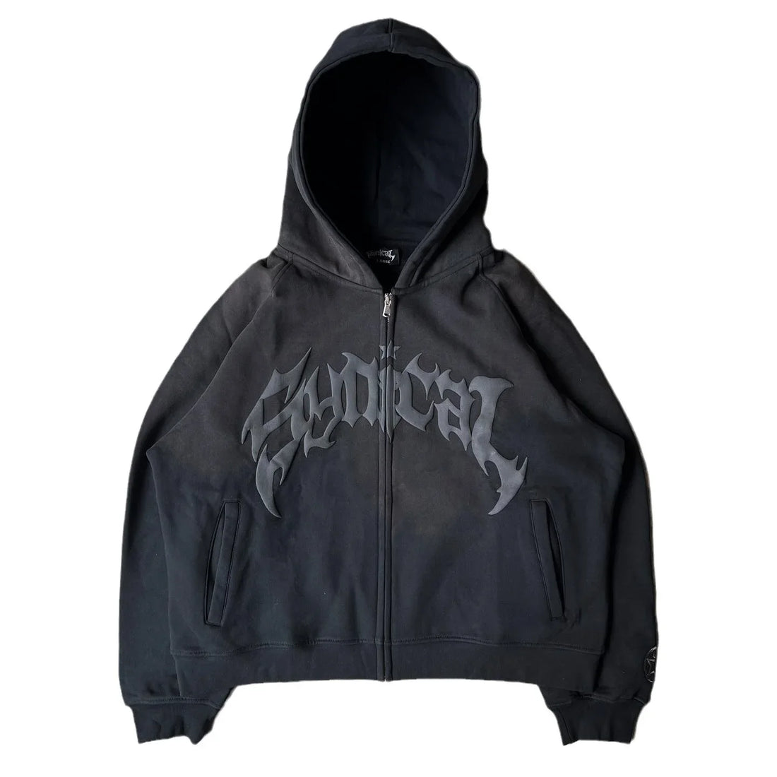 American retro zipper sweatshirt  hoodie trendy men's casual 2025