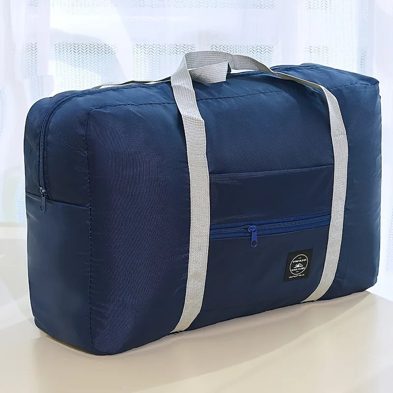 1 set of foldable large capacity travel luggage bag, expandable fitness bag