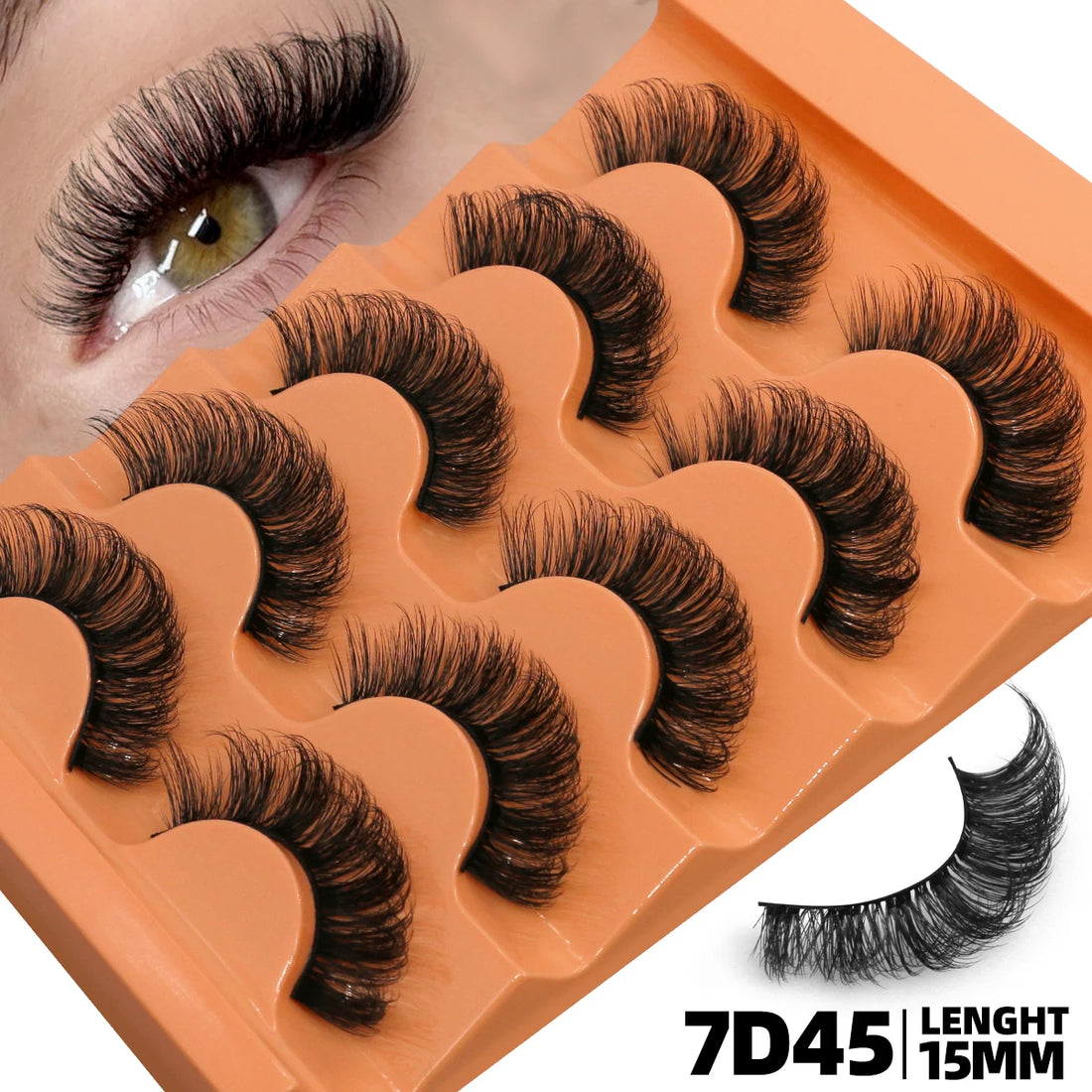 GROINNEYA Strip Lashes Extensions Thick Soft Curly Lashes Makeup