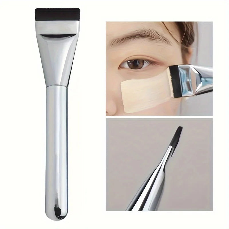 Nylon Bristle Oval Foundation Brush - Perfect for Face Contouring