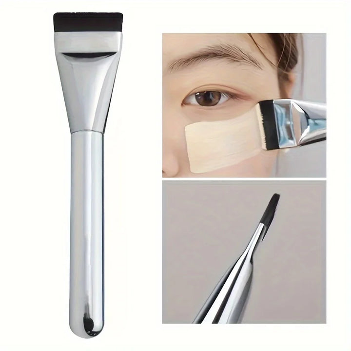 Nylon Bristle Oval Foundation Brush - Perfect for Face Contouring