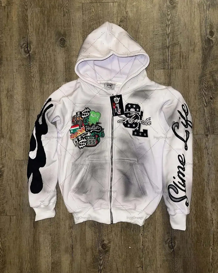 American Street Sweatshirt  Oversized Loose Hoodie