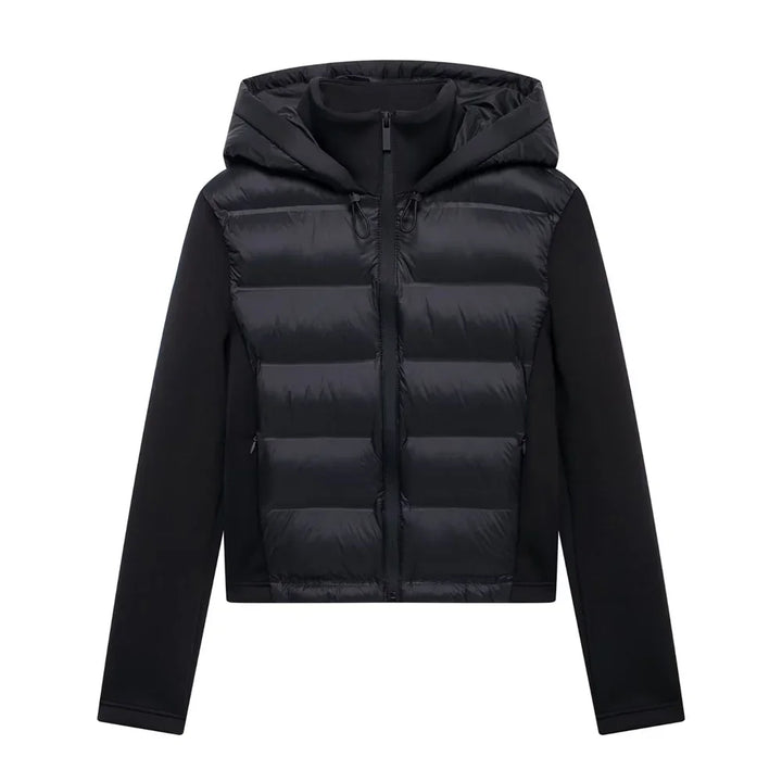 Jacket High Collar Long Sleeves Hooded Splice Warm coat Autumn and Winter Outerwear