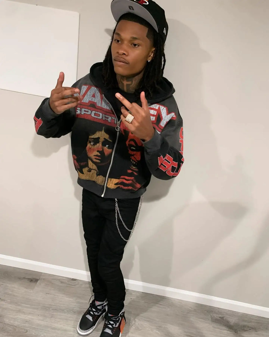 Streetwear heavy water washing zip hoodies casual goth sweatshirts Men And women clothing
