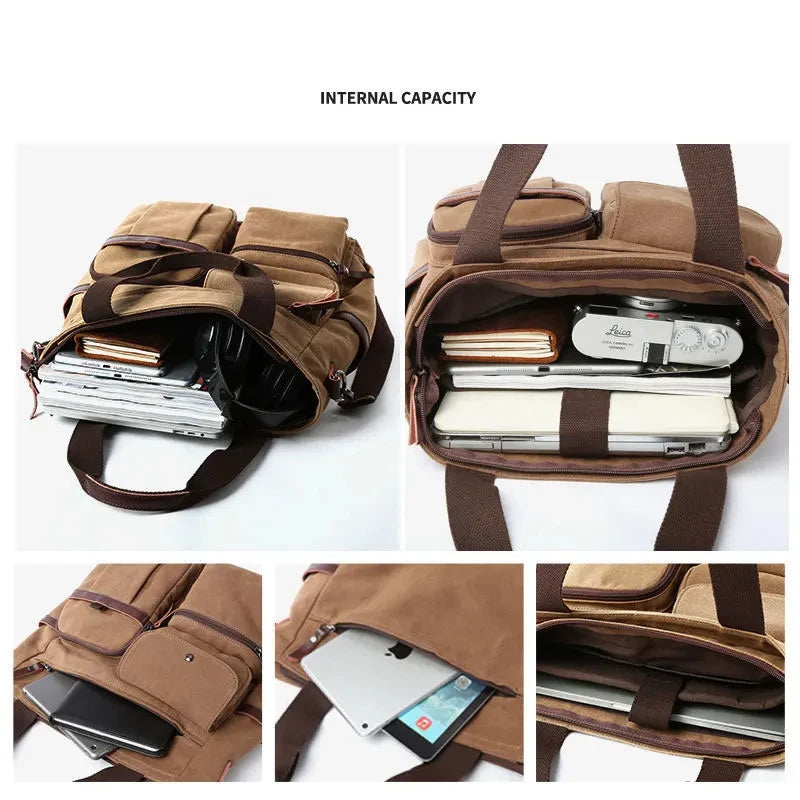 Canvas Messenger Bag Crossbody Unisex for Travel