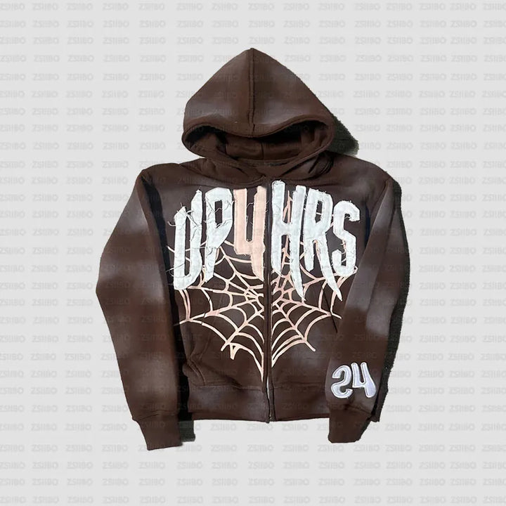 Retro Sweatshirt Mens Hip Hop  Oversized Hoodie Jacket Clothes Streetwear