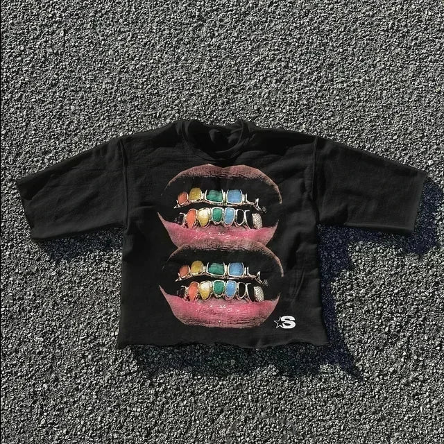Streetwear T-Shirt Hip Hop Punk Rock Oversized Mens And Womens