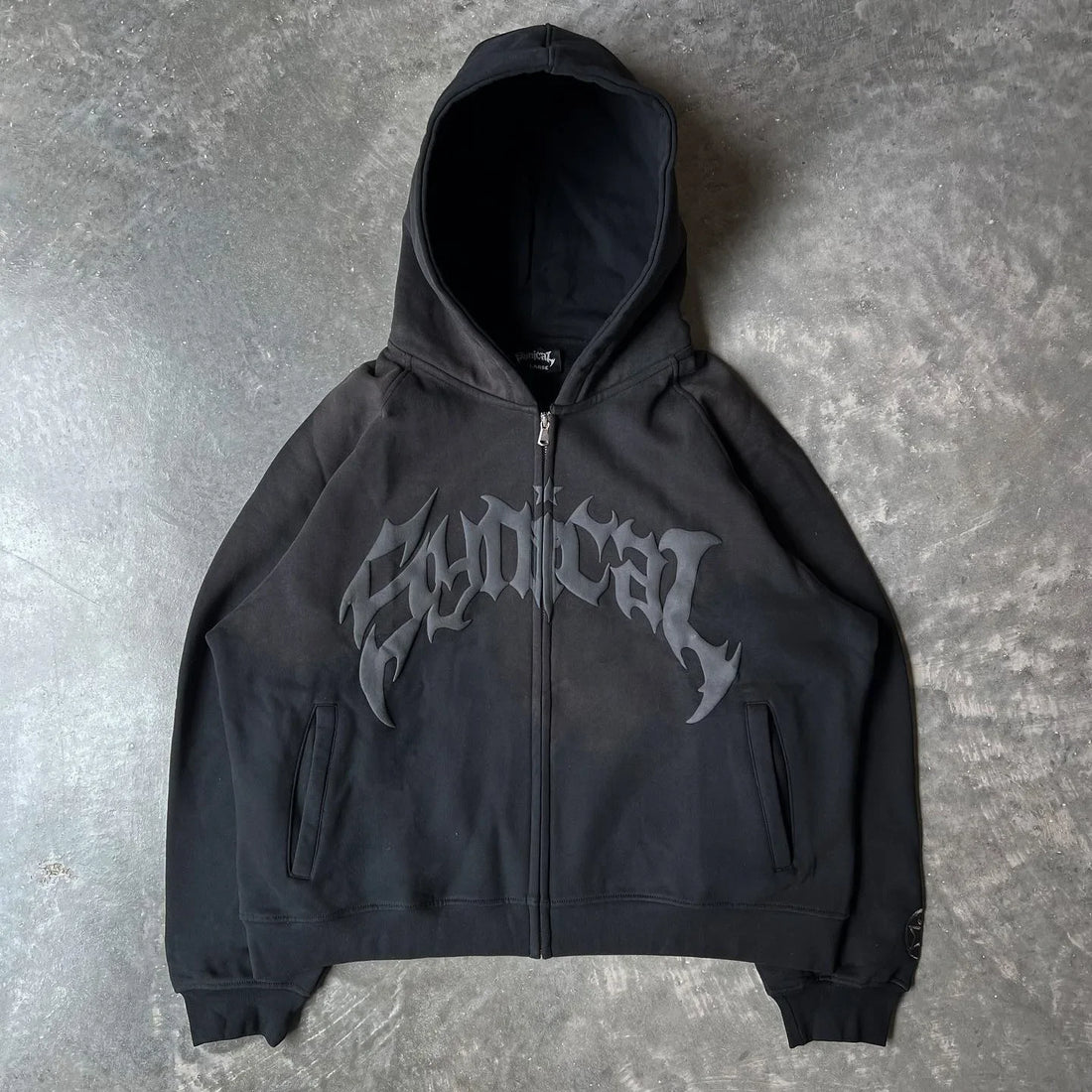 American retro zipper sweatshirt  hoodie trendy men's casual 2025