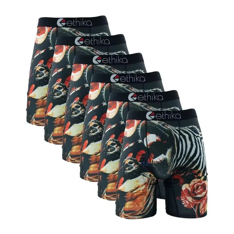 6Pcs ETHIKA Sexy Men Underwear Boxer