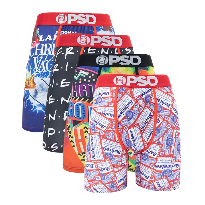 4Pcs PSD Men Underwear Boxers Breathable