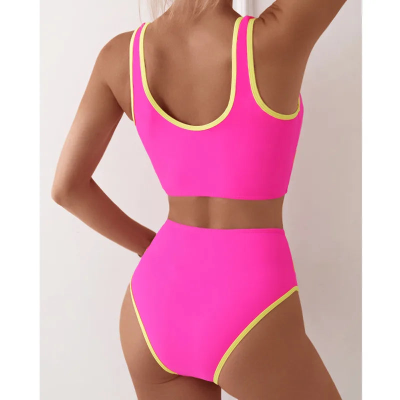 New Sexy High Waist Bikinis 2025 Swimsuits Women Swimwear Female Beach Swim Wear Bathing
