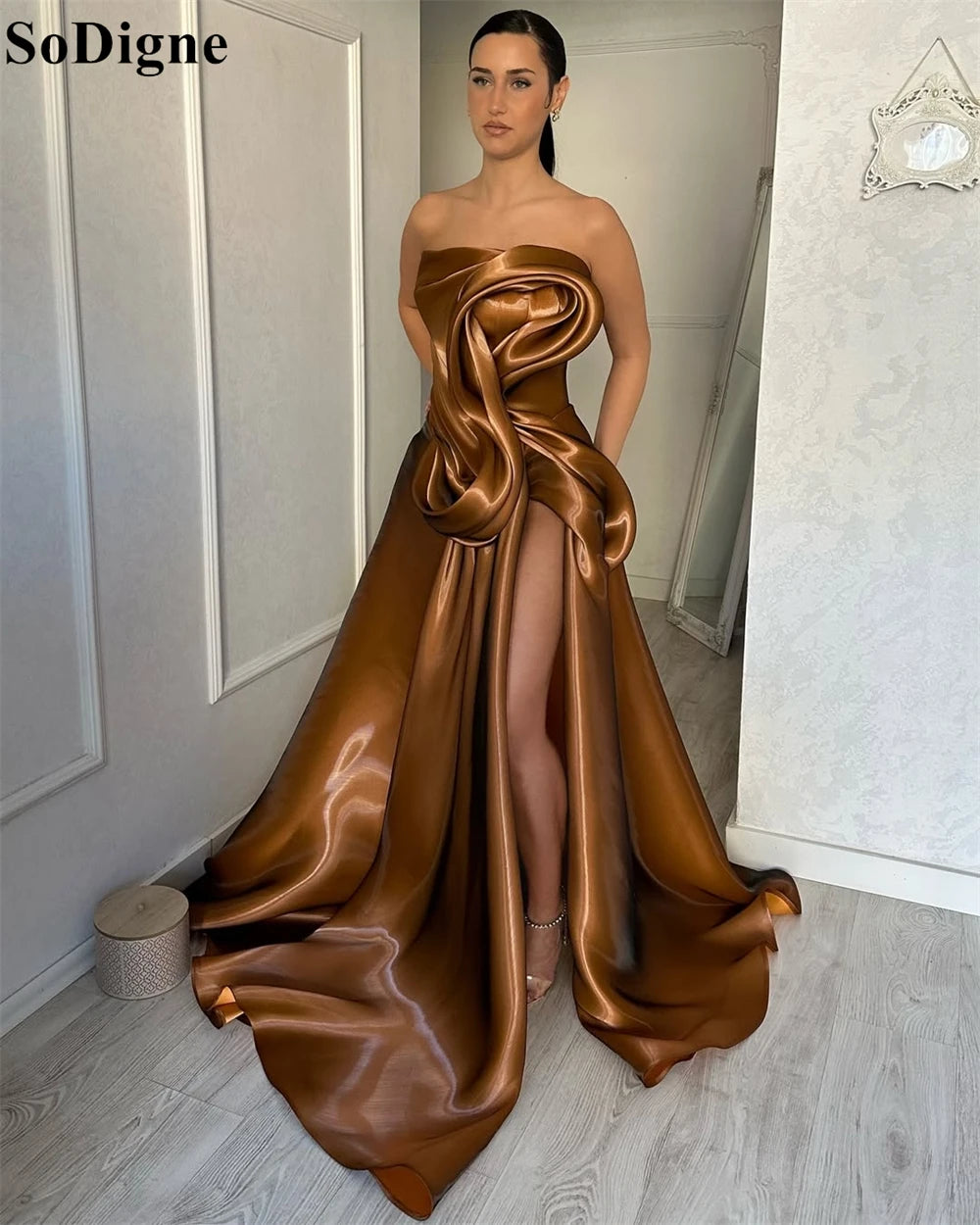 SoDigne Elegant Brown Evening Dresses