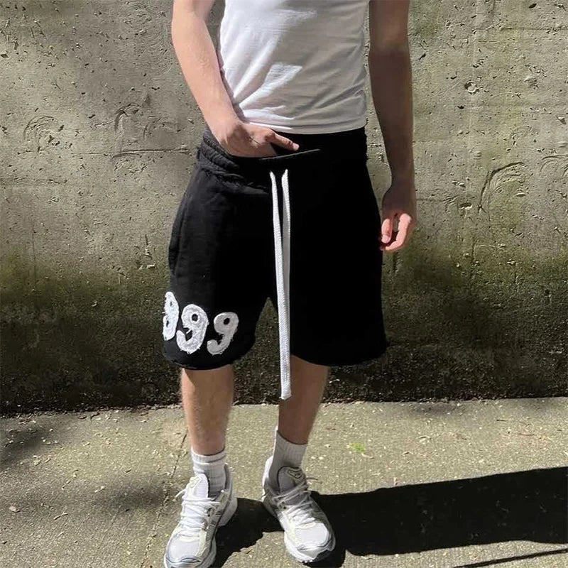 Men's 2025 Summer Hight Street Hip Hop Punk streetwear Shorts Retro 999