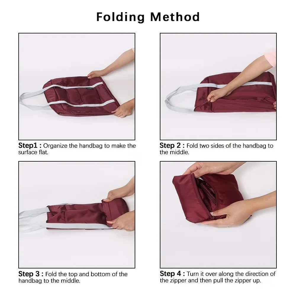 1 set of foldable large capacity travel luggage bag, expandable fitness bag