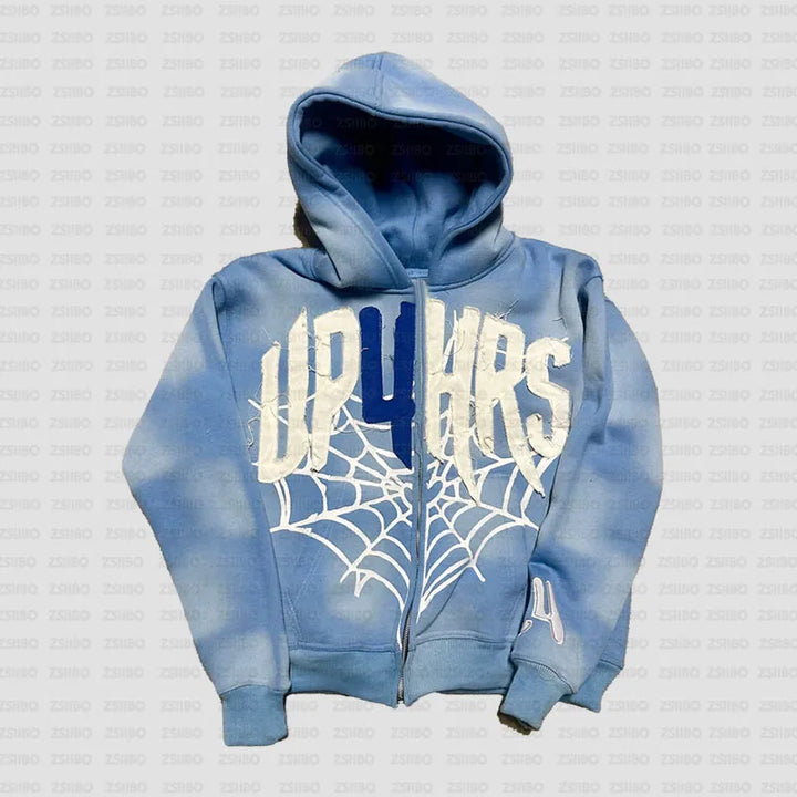 Retro Sweatshirt Mens Hip Hop  Oversized Hoodie Jacket Clothes Streetwear