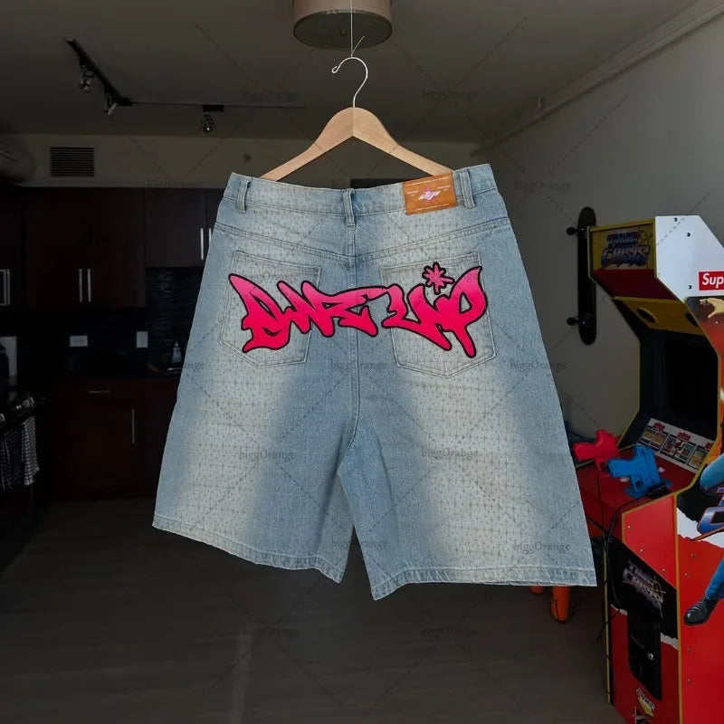 Hip-hop  Casual Loose Jeans Men High Street Fashion American Retro
