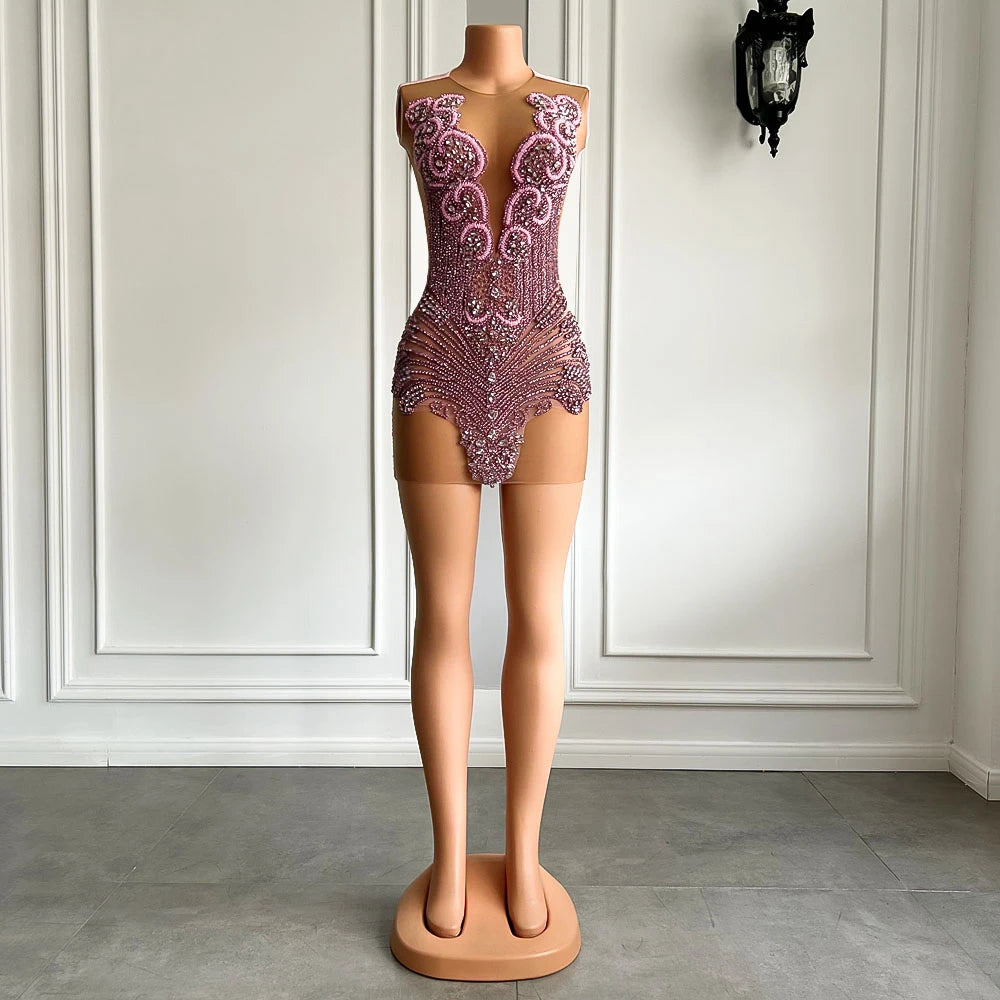 Luxury Beaded Crystals Women Cocktail Party