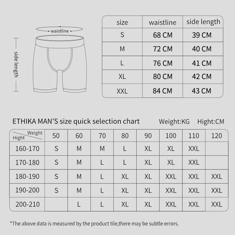 6Pcs PSD Fashion Printed Men Underwear Boxer