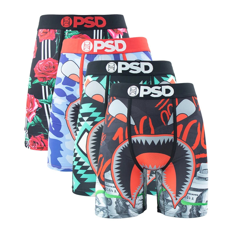 4Pcs PSD Men Underwear Boxers Breathable