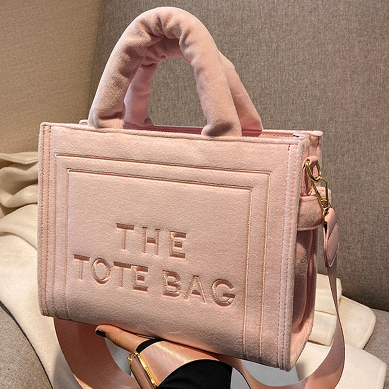 Tote Bag Handbag Female Square Stylish Soft Shoulder Bags