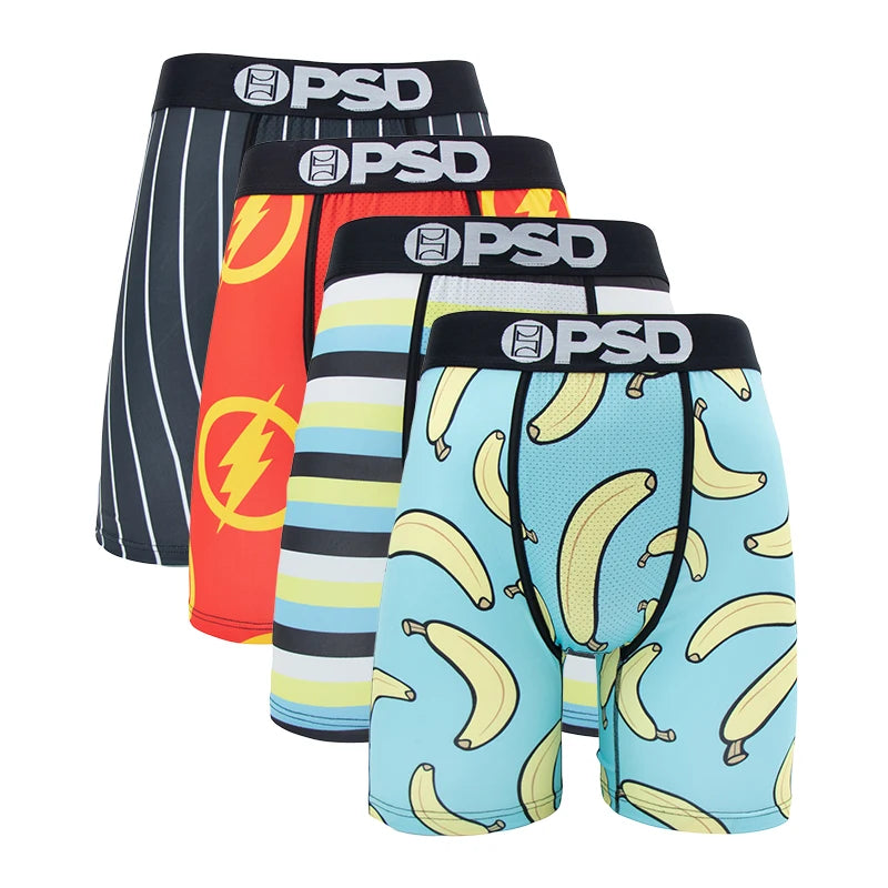 4Pcs PSD Men Underwear Boxers Breathable