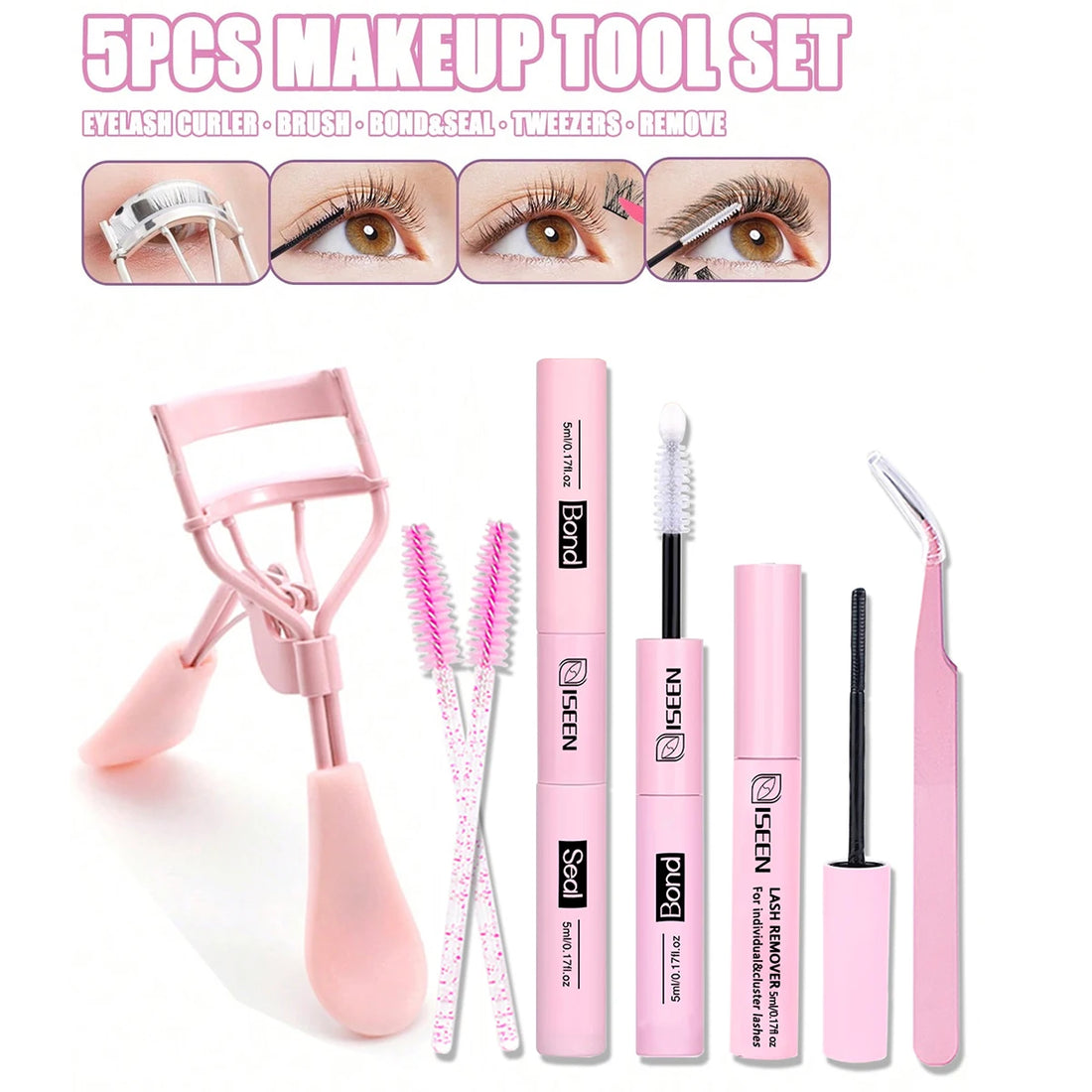 ISEEN Eyelash Bond & Seal 10ml  Eyelash Glue Remover 5ml Eyelash
