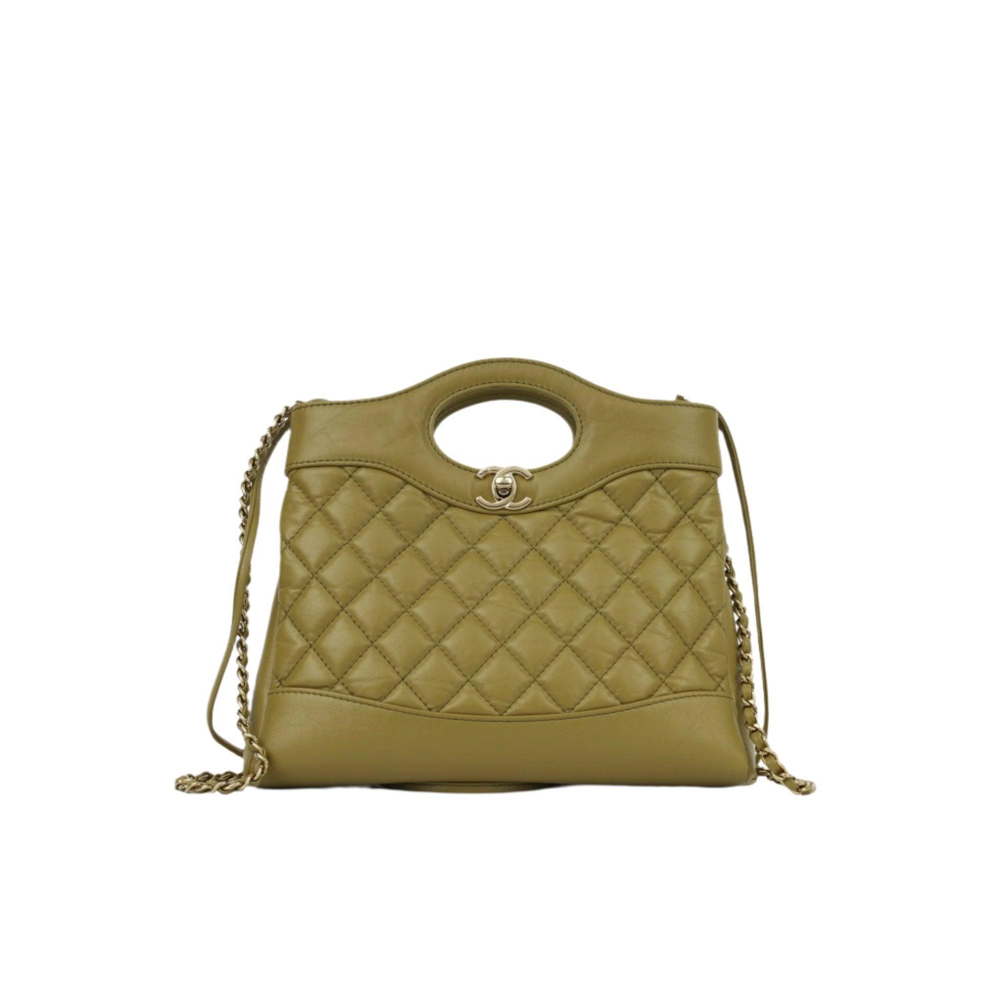 Chanel  Shiny Crumpled Calfskin Quilted Mini 31 Shopping Bag