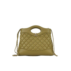 Chanel  Shiny Crumpled Calfskin Quilted Mini 31 Shopping Bag