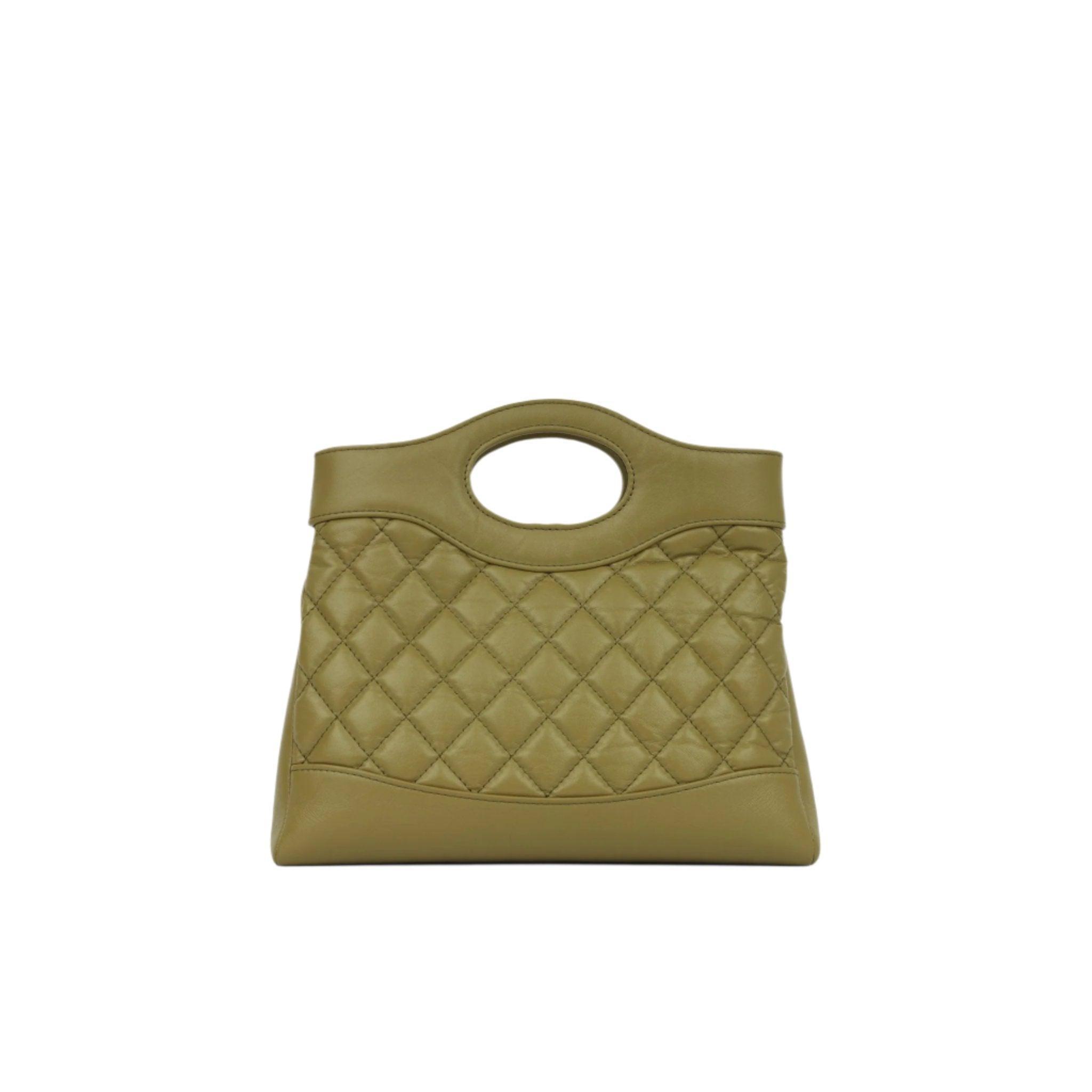 Chanel  Shiny Crumpled Calfskin Quilted Mini 31 Shopping Bag